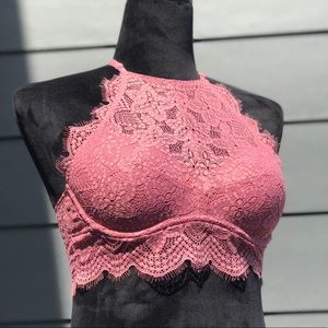 Pink by Victoria’s Secret Dusty Rose Lace Bralette